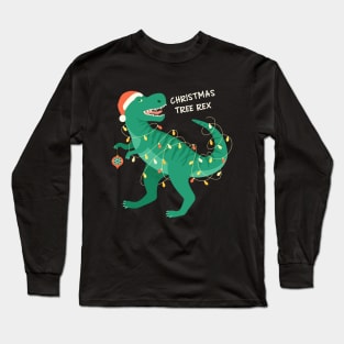 T-rex christmas tree Long Sleeve T-Shirt